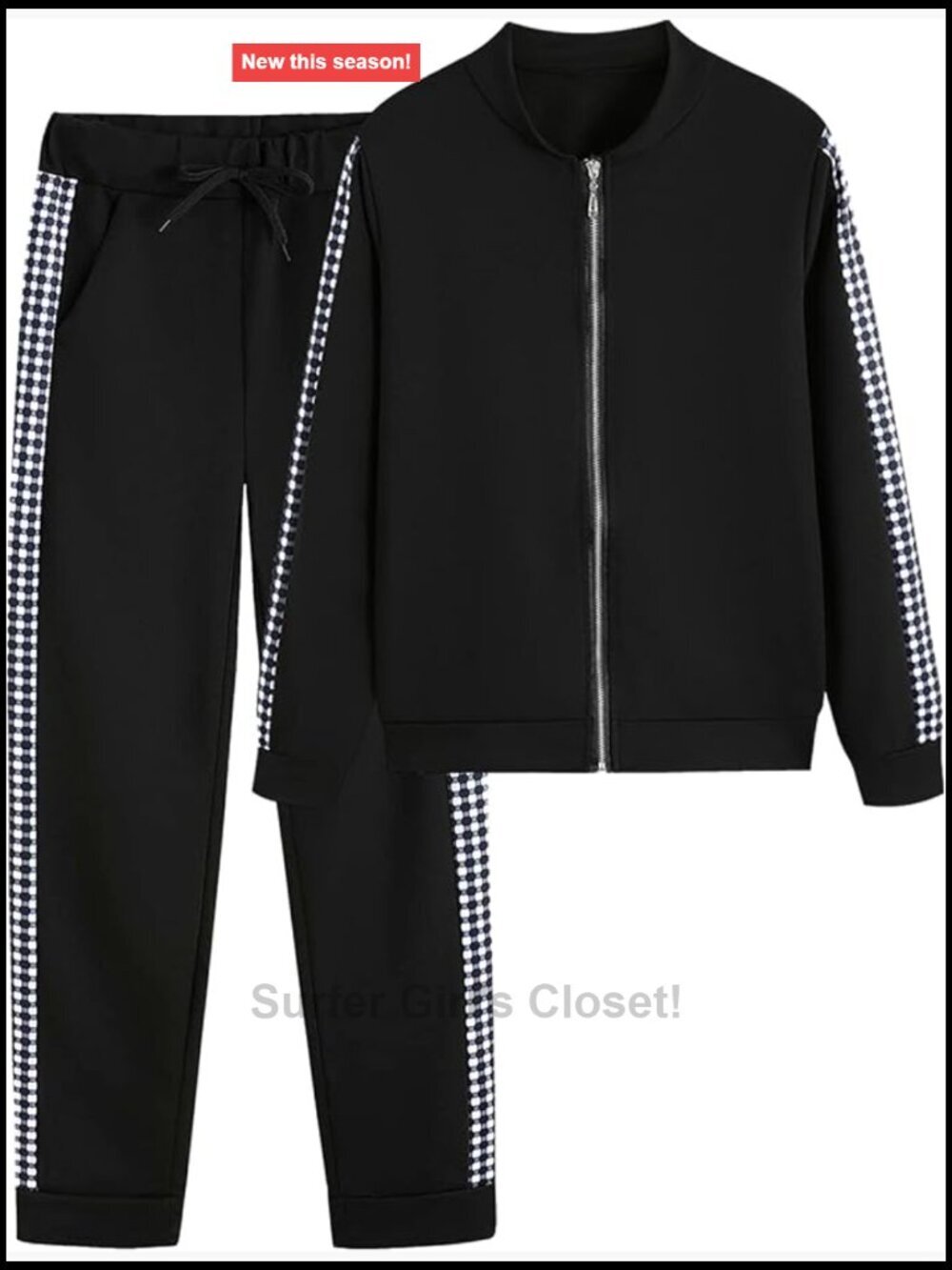 2 Piece Tracksuit Hoodie and Jogger Set with Zipper